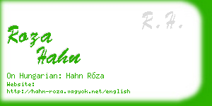 roza hahn business card