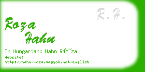 roza hahn business card